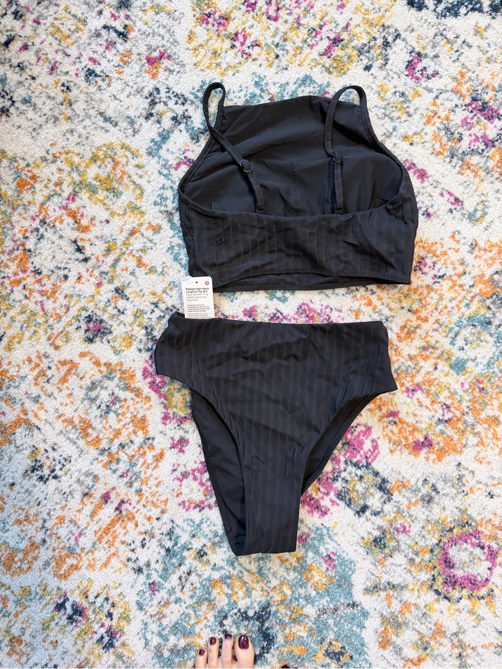 lululemon athletica Black Ribbed Two-Piece Swim Set - Picture 4 of 9